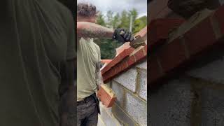 Laying a corbel one gable end 🧱 #bricklaying #brickwork #🙏featurework