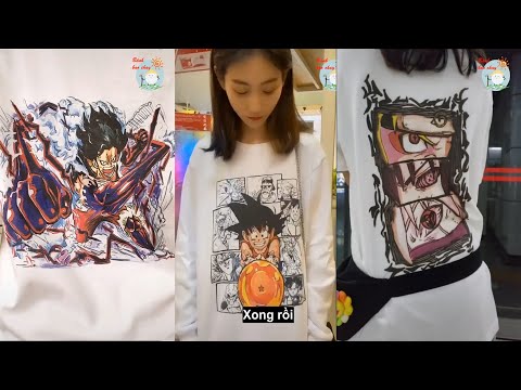 Vẽ tranh nghệ thuật lên áo gái xinh 2 || Tuyển tập anime nổi tiếng