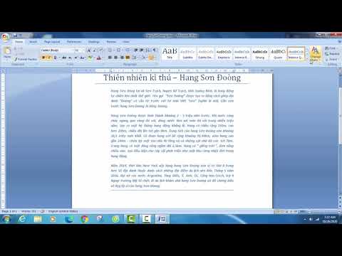 Chọn kiểu trình bày có sẵn cho đoạn văn bản