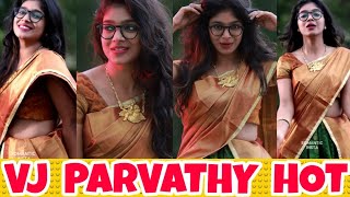 Vj Parvathy Hot Hot Photoshoot Hot Saree Tamil Hot Edit - Romantic Insta