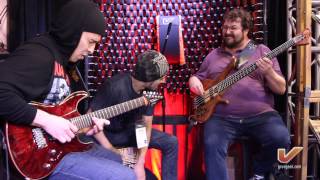 Leonardo Guzman, Bruno Valverde & Federico Malaman LIVE at the Gruv Gear NAMM 2014 booth - Part 1