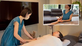 ASMR I got Pain Relief Hand Massage in Japanese Home SPA
