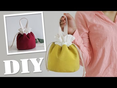 DIY TEXTILE CUTE PURSE BAG // Beam Port Hand Carry Bag Japanese Style - YouTube