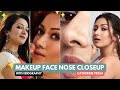 Indian Model and Actress Catherine Tresa Alexander Hot Face Nose Makeup Closeup Vertical