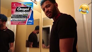 ORAJEL NUMBING MOUTH PRANK ON BROTHER!! Ft. Mega McQueen | Mega Mcvlogs