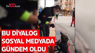 Polisin, 4 yaşındaki çocukla girdiği diyalog sosyal medyada gündem oldu