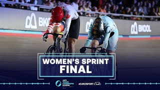 Incredible Emma Hinze beats Kelsey Mitchell in a tight finish!| UCI Track Champions League - Round 4