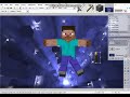 "Falling in the Abiss"  Minecraft -part.1  - Whit paint.net