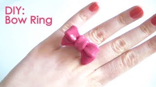 Diy Bow Ring - With Polymer Clay