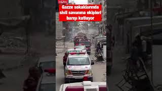Gazze Sokaklarında Barış Sivil Savunma Ekipleri Tarafından Böyle Kutlandı