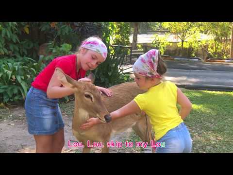 Skip to my Lou - Nursery Rhymes funny song for kids by Alena and Daria