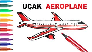 Easy Drawing Aeroplane I Kolay Uçak Çizimi I Yolcu Uçağı Nasıl Çizilir ?