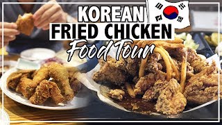 BEST Korean Fried Chicken KFC FOOD TOUR | Seoul Korea Travel