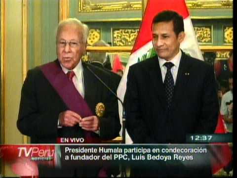 Gobierno otorga Orden del Sol del PerĂș a Luis Bedoya Reyes