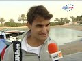 Federer and Nadal play the water tennis in Doha 2011