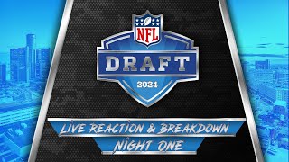 2024 NFL Draft Live Reaction \& Breakdown (Round 1)