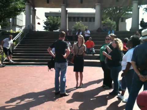 Tax Day: Taxpayers Protest 1% Tax Dodgers - More pre-rally gathering