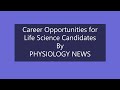 Life Sciences Career Opportunities