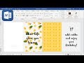 How to create Happy Birthday 🎂 card in Microsoft Word (Tutorial - When Life Gives You Lemons)