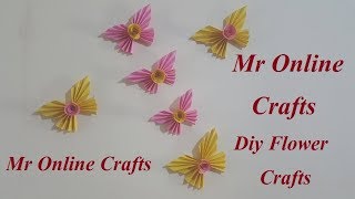 DIY - Butterfly Rose Paper Crafts || Mr Online Craft Wall Decorations Ideas