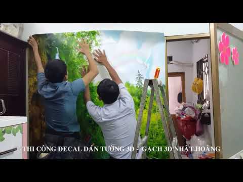 Thi công giấy dán tường 3D PP siêu đẹp tại Gò Vấp