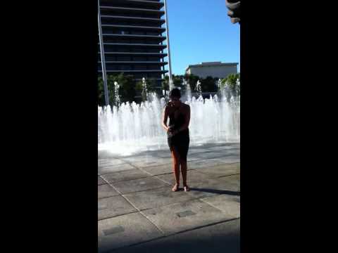 Cami in a fountain
