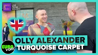 Olly Alexander - Dizzy Turquoise Carpet Interview Uk Eurovision 2024