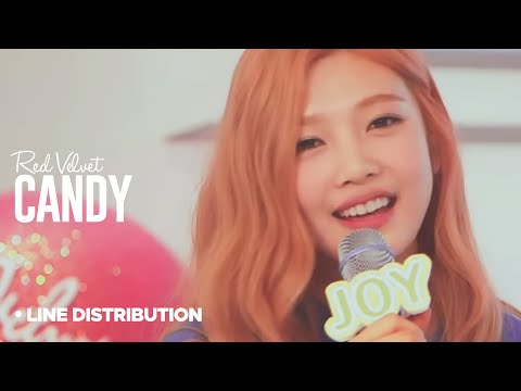 RED VELVET - Candy : Line Distribution (Color Coded)