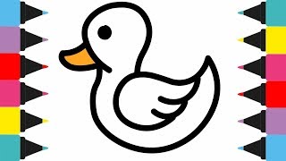 Coloring 6 Rubber Ducks Painting For Toddlers And Drawing For Kids