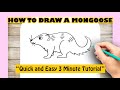 How to Draw A MONGOOSE EASY STEP BY STEP