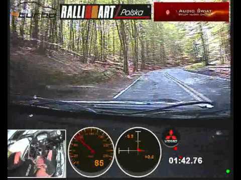 Mariusz Stec Mitsubishi Lancer Evo IX GSMP Sopot 2011 onboard