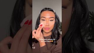 Trying The New Huda Beauty Peach Powder