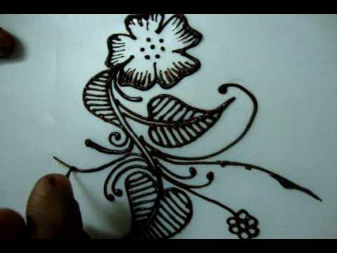 Simple floral henna design tutorial 2 How to draw for beginners 