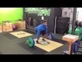 Joe Webb power cleaning 275lbs