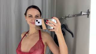 [4K] Transparent try on haul with Jana | See-through Clothes 2024