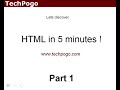 Learn HTML free video tutorial by techpogo