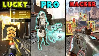LUCKY vs PRO vs HACKER - NEW Apex Legends Funny Epic Moments #61