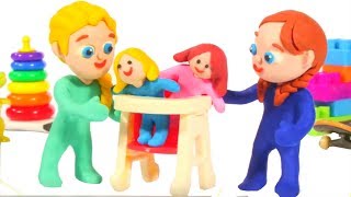 FROZEN ELSA & ANNA PLAYING WITH DOLLS ❤ Spiderman, Hulk & Frozen Elsa Play Doh Cartoons For Kids