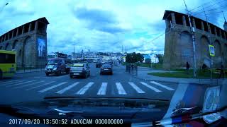 Видео Проезд перекрестка ул. Соболева - ул. Б.Советская. Смоленск. от FILINS, проезд Ударников, Смоленск, Россия