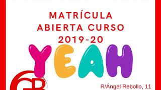 Matrícula abierta curso 2019-20