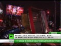 Aston Martin V8 Vantage destroyed in Moscow crash, miracle escape for rich owner
