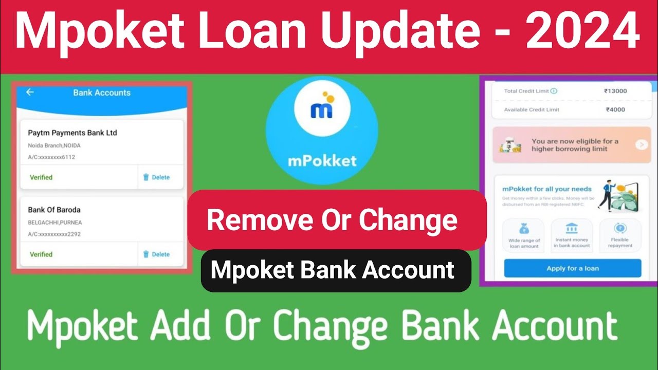 Remove or Change Bank Account on Mpokket Loan App || Remove or Change Bank Account on Mpokket Loan App ||