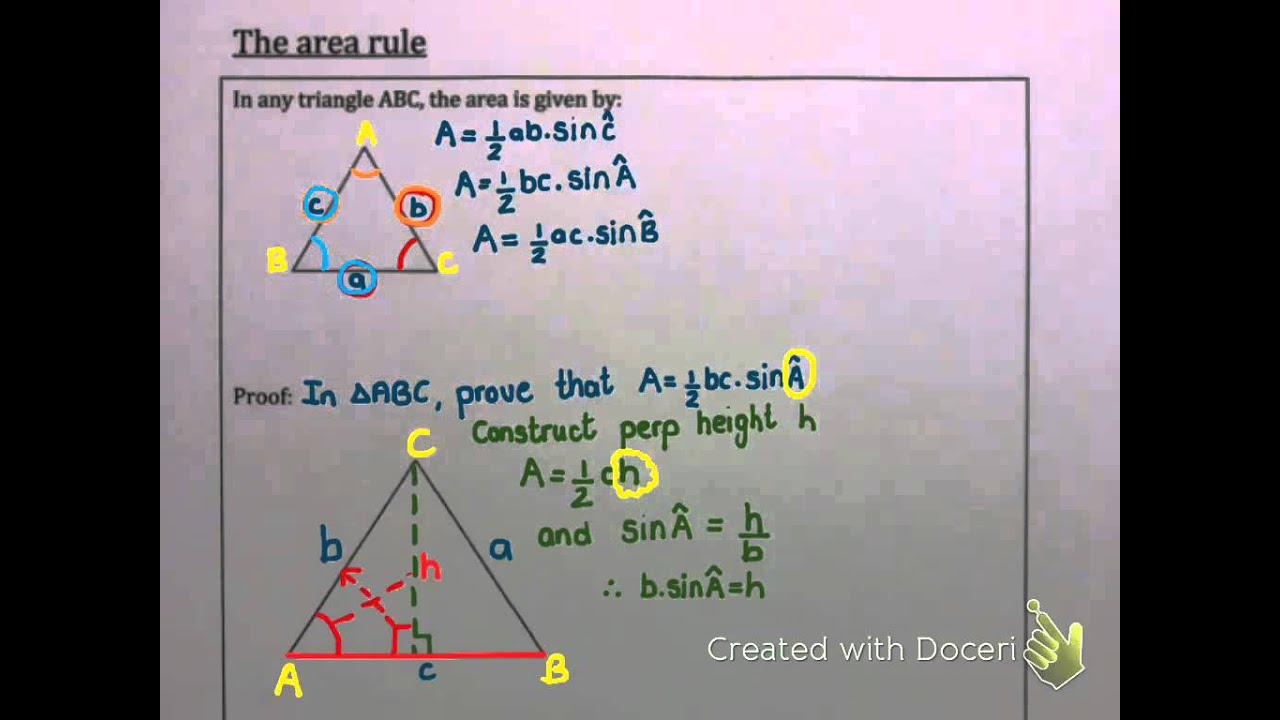 2D Trig - Area Rule - YouTube