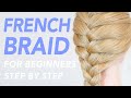 How To French Braid Step By Step For Beginners - 1 Of 2 Ways To Add Hair To The Braid (PART 1) [CC]