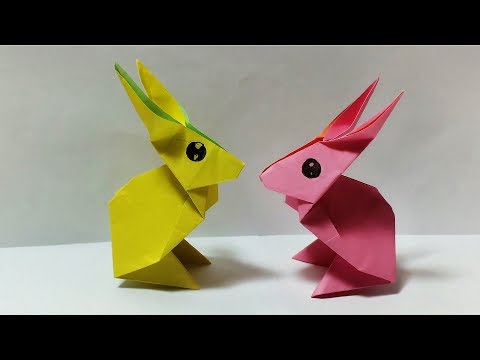 THỦ CÔNG BẰNG GIẤY CHO BÉ | Cách gấp con Thỏ dễ nhất | Easy Origami Rabbit