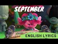 september - english lyrics from trolls