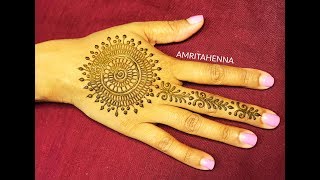 Jewelry Style Mehendi For Hands Circular Design Easy Simple Mandala Henna Design For Beginners