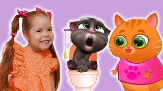 My Talking Tom 2 And Nastya Is A Guest Of Bubbu The Cat