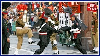 India - Pakistan Soldiers Fist Fight During Beating Retreat Ceremony India - Pakistan Soldiers Fist Fight During Beating Retreat Ceremony