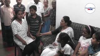 Nishanthas Wife Visits Family Of Security Officer,Chamari Expresses Condolences